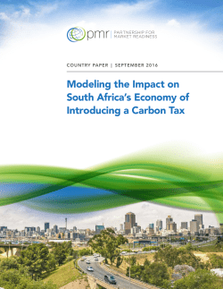 Carbon Tax Modelling Report: Modeling the
