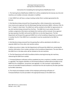 Instructions for Completing the Gaming Device Modification Form 1