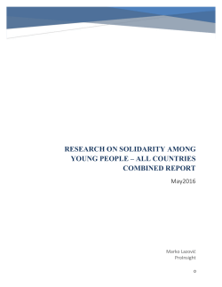 research on solidarity among young people * all countries combined