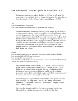 Fine Arts Trimester Update 2015