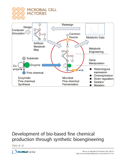 Development of bio-based fine chemical production through