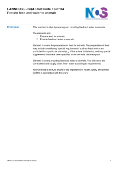 Provide feed and water to animals