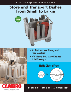 Store and Transport Dishes from Small to Large