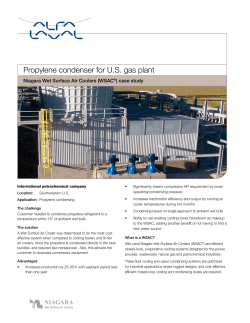 Propylene condenser for US gas plant