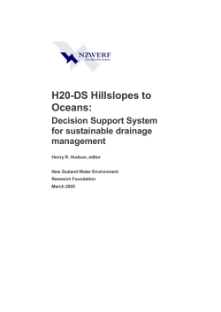 H20-DS Hillslopes to Oceans: