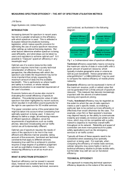 measuring spectrum efficiency &ndash; the art of spectrum