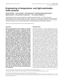 Engineering of temperature- and light