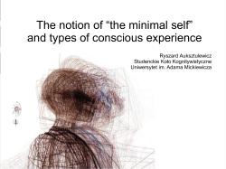 The self and consciousness