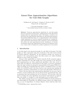 Linear-Time Approximation Algorithms for Unit Disk Graphs