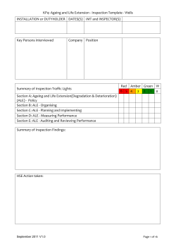 Traffic Light Inspection Template