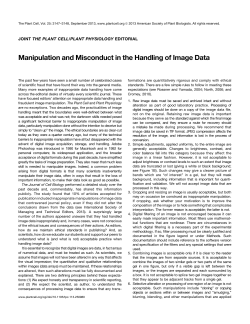Manipulation and Misconduct in the Handling of Image Data
