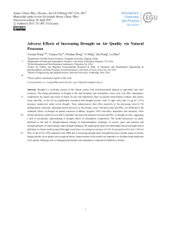Adverse Effects of Increasing Drought on Air Quality via Natural