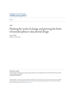 Planting the seeds of change and growing the fruits of