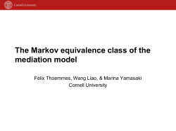 The Markov Equivalence Class of the Mediation Model.