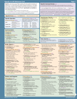 OpenGL 4.4 API Reference Card Page 1