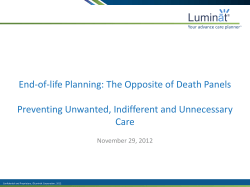 The Opposite of Death Panels - Minnesota Health Action Group