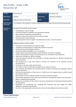 appointments and promotions - Glasgow Caledonian University