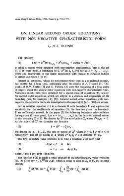 on linear second order equations with non