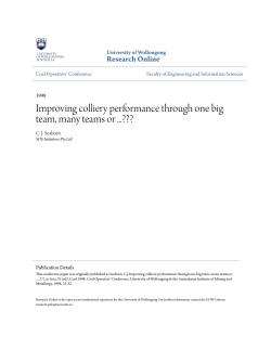Improving colliery performance through one big team, many teams or