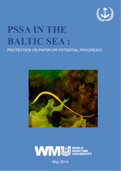 PSSA IN THE BALTIC SEA :