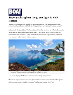 Superyachts given the green light to visit Borneo