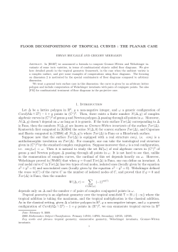 FLOOR DECOMPOSITIONS OF TROPICAL CURVES