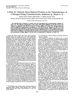 A Role for Osmotic Stress-Induced Proteins in the Osmotoleranceof