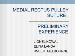 the medial rectus pulley suture : preliminary