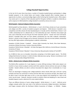 College Baseball Opportunities