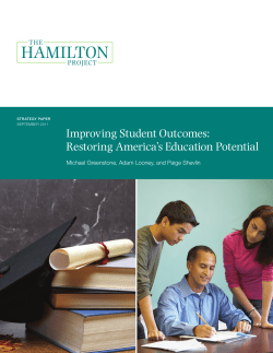 Improving Student Outcomes: Restoring America`s Education Potential