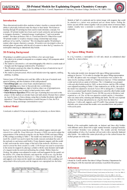 3D-Printed Models for Explaining Organic Chemistry Concepts
