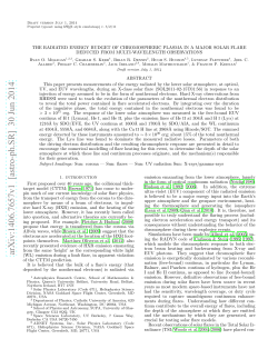 The Radiated Energy Budget of Chromospheric Plasma in a Major