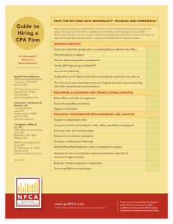 Guide to Hiring a CPA Firm - nfca &ndash; national franchise consultants +