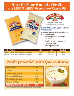 Heat Up Your Potential Profit with LAND O LAKES&reg; Queso B avo