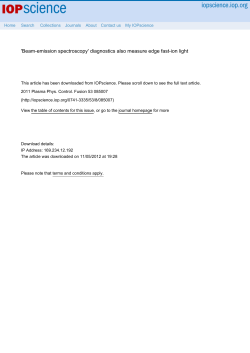 Beam-emission spectroscopy - UCI Physics and Astronomy