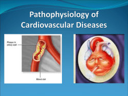 Pathophysiology Diseases of blood vessels