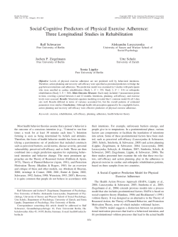 Social-Cognitive Predictors of Physical Exercise