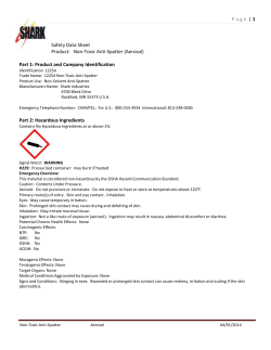 Non-Toxic Anti-Spatter Aerosol &ndash; English