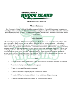CCRI Student-Athlete Travel Policy
