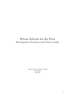 Private Schools for the Poor