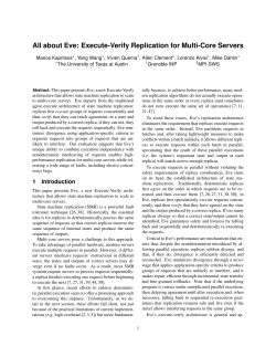 All about Eve: Execute-Verify Replication for Multi