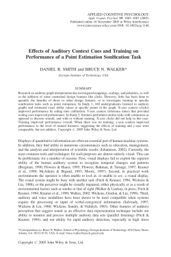 Effects of Auditory Context Cues and Training on Performance of a