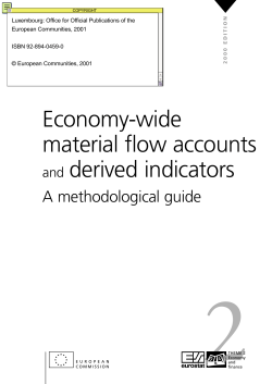Economy-wide material flow accounts and derived indicators