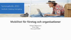 SommarKollo &ndash; Enterprise Mobility