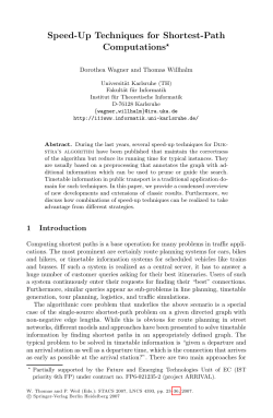 LNCS 4393 - Speed-Up Techniques for Shortest-Path