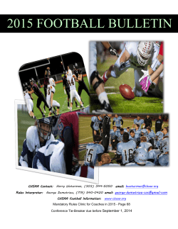 2015 football bulletin - CHSAA - Colorado High School Activities