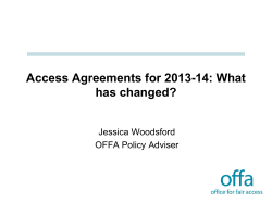 Access Agreements for 2013-14: What has