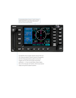The GNS 480 is the first navigator approved under the