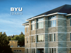 Informational Powerpoint - BYU