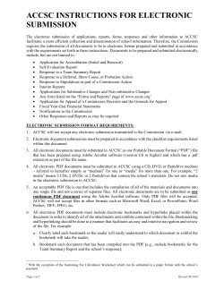 Instructions for Electronic Submission